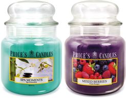 2 candele giara media fragranze Frutti di bosco e Spa moments