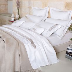 Completo letto in raso di cotone setificato Ondine