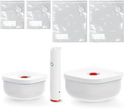 Kit sottovuoto: 2 contenitori, 4 sacchetti e pompa cordless