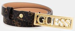 Guess, Donna, Cintura Silvana 4G Scritta Logo, marrone multi, S 