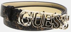 Guess, Donna, Cintura Vikky 4G Logo, Marrone multi, L 