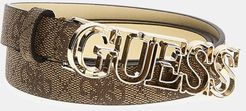 Guess, Donna, Cintura Vikky 4G Logo, Beige, L 