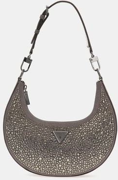 Guess, Donna, Borsa A Spalla Lua Strass, Grigio, T/U 