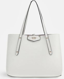 Guess, Donna, Shopper Brenton Pochette, Bianco, T/U 