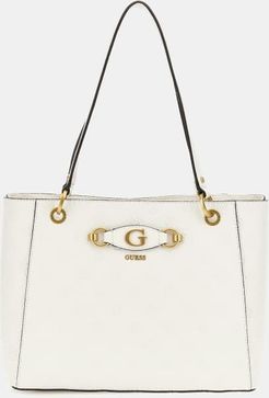 Guess, Donna, Shopper Izzy Peony 4G Logo, Crema, T/U 