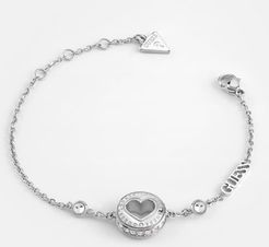 Guess, Donna, Bracciale "Rolling Hearts", Argento, S 