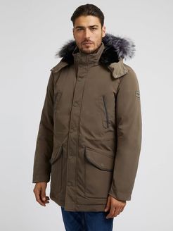 Guess, Uomo, Parka In Vero Piumino, Marrone, S 