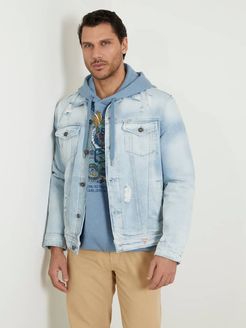 Guess, Uomo, Giacca In Jeans Vestibilità Regular, Blu, XXL 