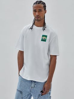 Guess Originals, X, T-Shirt Con Stampa Frontale E Posteriore, Bianco, XL 