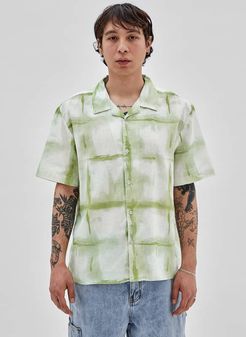 Guess Originals, Uomo, Camicia Stampa A Quadri, Verde, XL 