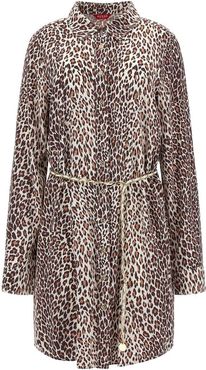 Guess, Donna, Abito Chemisier Stampa Animalier, Animalier marrone, Uomo 