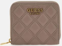 Guess, Donna, Mini Portafoglio Giully Trapuntato, Marrone chiaro, T/U 