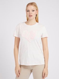 Guess, Donna, T-Shirt Tie Dye, rosa multi, L 