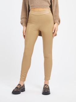 Guess, Donna, Leggings In Simil Pelle, Beige, XL 