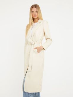 Guess, Donna, Cappotto In Similpelle, Bianco, XL 