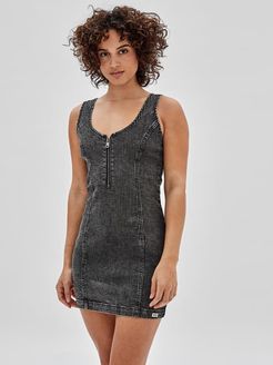 Guess Originals, Donna, Abito Jeans Con Cerniera, Nero, L 