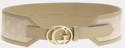 Guess, Donna, Cintura Logo 4G All Over, Crema, L 