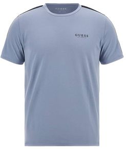 Guess, Uomo, T-Shirt Fascia Con Logo, Azzurro, XL 