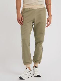 Guess, Uomo, Pantaloni Con Banda Laterale, Verde, L 