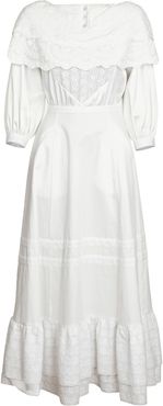White Bohemian Dress With Embroidery