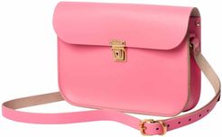 Pink Leather 11 Inches Mini Satchel