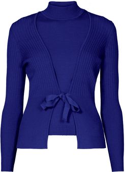 Erika and Erin Indigo Two-Piece Merino Wool Set