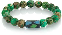 Mr. Lowe Jasper & African Tube Bead Bracelet