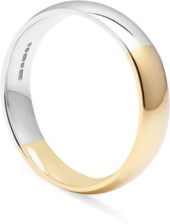 Two-Tone Court 5Mm Comfort Fit Band 9K Yellow & White Gold