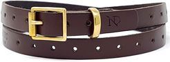 Carnaby Brown Leather Ladies Skinny Belt