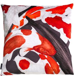 Koi I Large Velvet Floor Cushion Cover Style Two