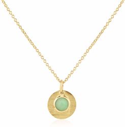 Bali 9Ct Gold May Birthstone Necklace Chrysoprase