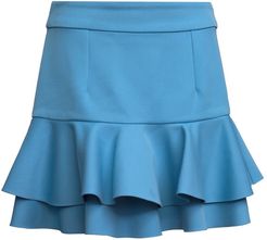 Luna Ruffled Mini Skirt Blue