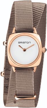 Briston Clubmaster Lady Steel Rose Gold, Silver White Dial
