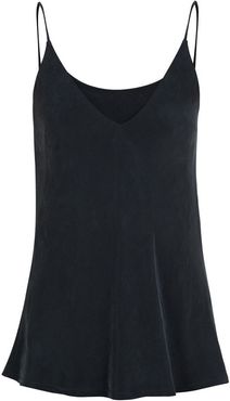 Two Sides Slip Top In Black