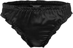 Silk Ruffle Briefs - Black