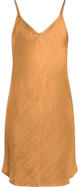 Mustard Bias Silk Slip Dress