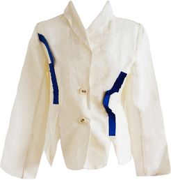 Sustainable Blazer With Royal Blue Details