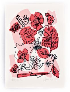 Pink Botanic Limited Edition Screen Print