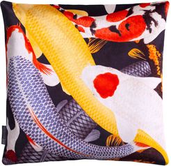 Koi Ii Style Three Multicolour Velvet Cushion Cover