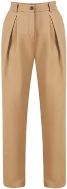 Tapered Trousers In Camel