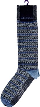 Donald Fairisle Charcoal Extrafine Merino Wool Socks