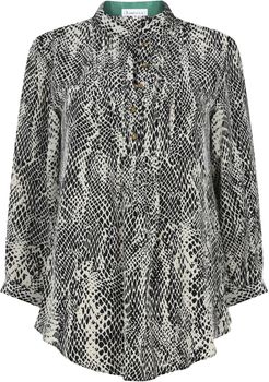 Delphine Top Monochrome Snake Print