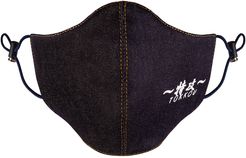 Japanese Denim Face Mask With Logo - One Size