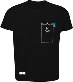 Noir Black Anchormark Print Organic Cotton T-Shirt Mens