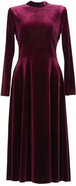 Midi Velvet Marsala Euphemie Dress