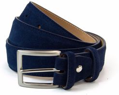 Navy Trento Leather Belt