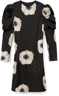 Talulah Mini Dress In Black & Cream Poppy