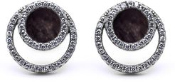 Eternity Earring Studs In Black Jade II