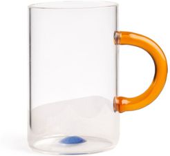Glass Tea Cup With Yellow Handle