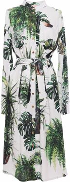 Plants Print Shirtdress